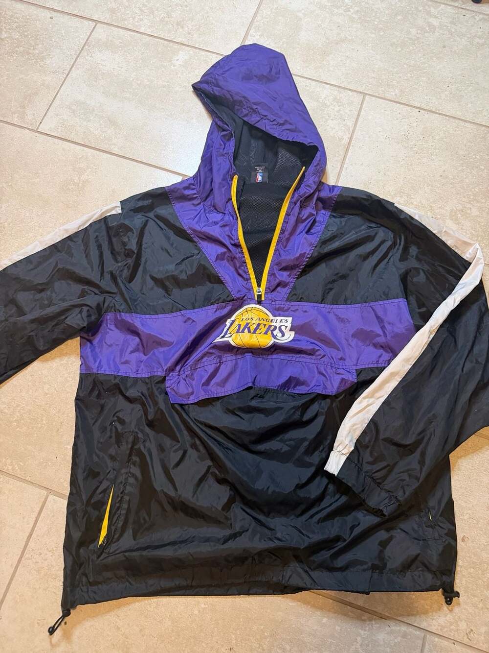 Los Angeles Lakers NBA Starter Quarter-Zip Hooded Anorak Windbreaker Jacket